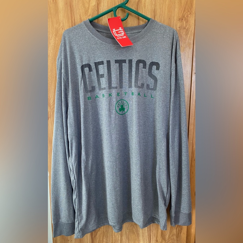 Ultra Game NBA Official Men’s Long Sleeve T-Shirt Unisex Celtics Size XX-Large